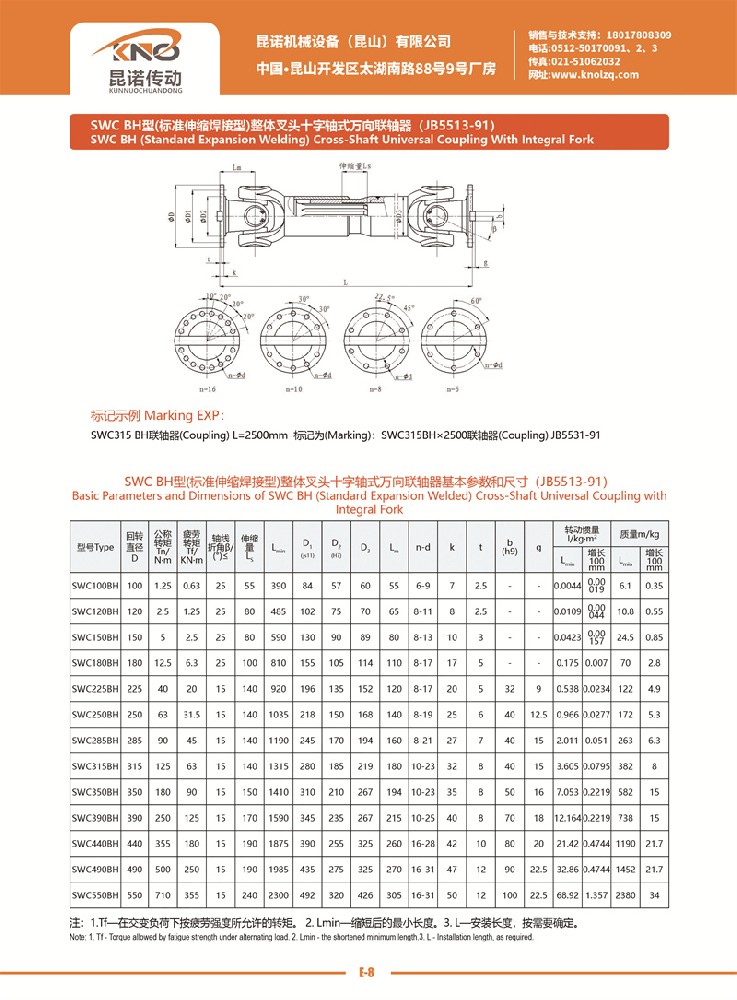 SWC BH型萬向聯軸器