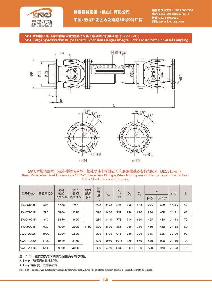 SWC BF型十字軸式萬向聯軸器