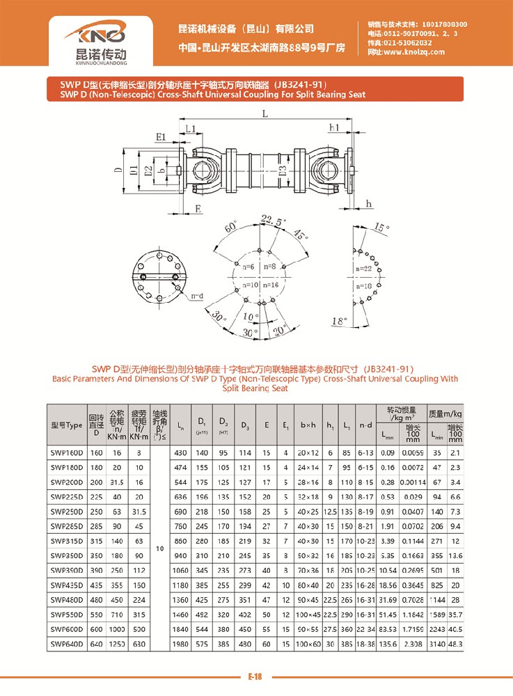 SWP D型萬向聯軸器